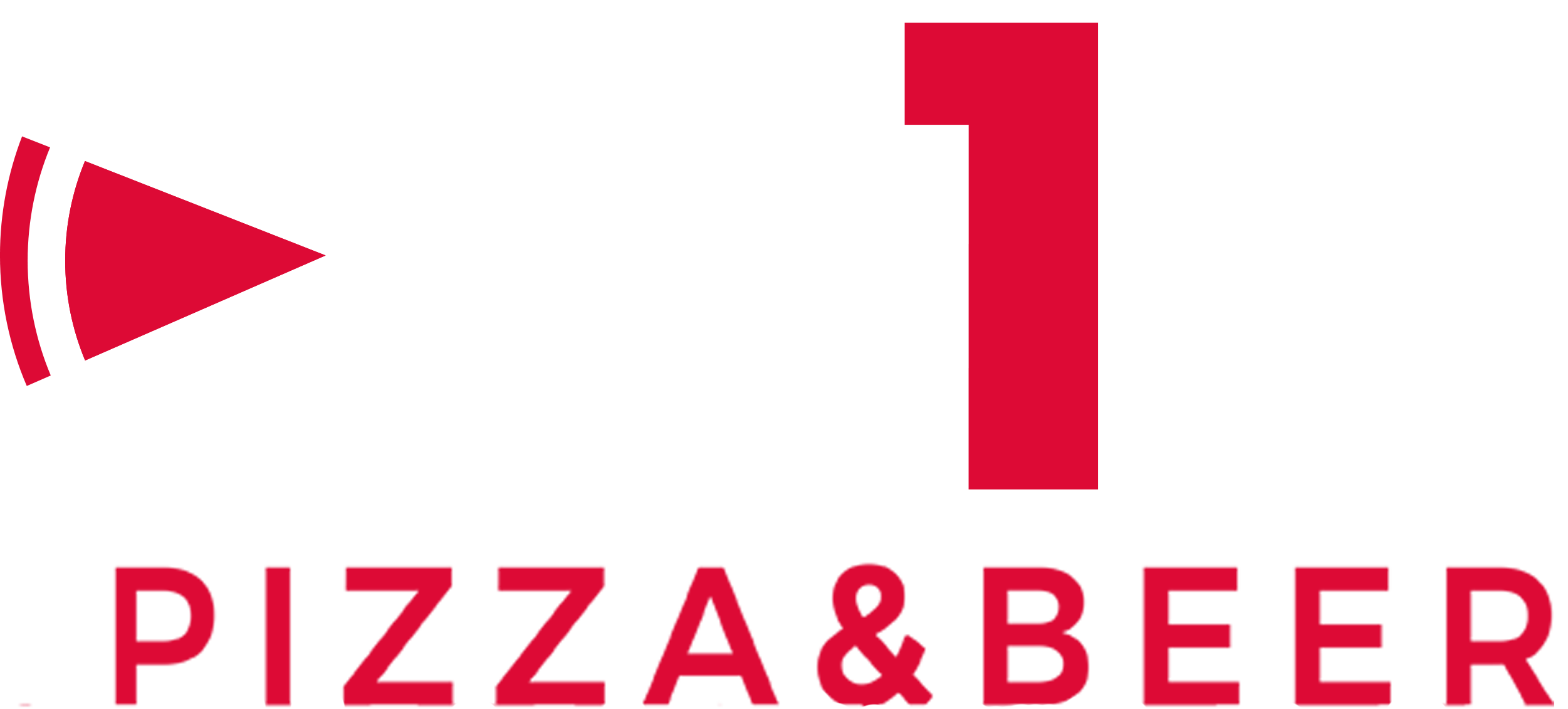 Logo Onepizza&beer blanco